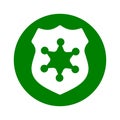 Green badge, police, sheriff icon