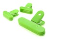 Green bag clips Royalty Free Stock Photo