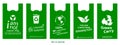 Green bag concept or biodegradable plastic, compostable and recycleable   concept. Royalty Free Stock Photo