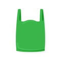 Bag, green bag plastic illustration on white background