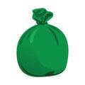 Green bag plastic waste, garbage bags plastic green, green plastic trash bag illustration