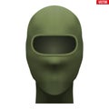 Green Balaclava hunter mask