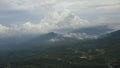 Green Bali landscape. Aerial drone view to Buyan lake and Bedugul village. Indonesia Royalty Free Stock Photo