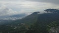 Green Bali landscape. Aerial drone view to Buyan lake and Bedugul village. Indonesia Royalty Free Stock Photo