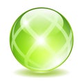 Green glass ball Royalty Free Stock Photo