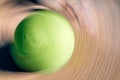 Green ball radial blur