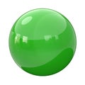 Green ball sphere button 3d illustration Royalty Free Stock Photo