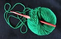 Green ball of yarn