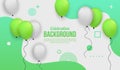 Green ballon celebration background for birhtday party, graduation, celebration event and holiday Royalty Free Stock Photo