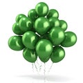 Green balloons crowd
