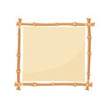 Green bamboo border. square bamboo frame Royalty Free Stock Photo