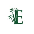 Green Bamboo E Letter Logo