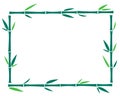 Green Bamboo frame pattern