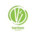 Green bamboo graphic design template vector illustration Royalty Free Stock Photo