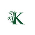 Green Bamboo K Letter Logo