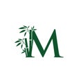 Green Bamboo M Letter Logo