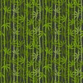 Green bamboo seamless pattern