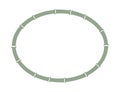 Green bamboo stalk oval frame. Natural ellipse text box. Bamboo branch border. Blank frame template. Vector illustration Royalty Free Stock Photo