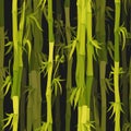 Vector background with green bamboo stems seamless pattern Royalty Free Stock Photo