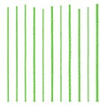 Green bamboo sticks set. Flat vector Illustration. Royalty Free Stock Photo