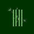 Green bamboo sticks tidy forest logo design vector graphic symbol icon sign illustration creative idea Royalty Free Stock Photo