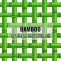 Green Bamboo weaving seamless pattern background. Vector 3d illustration