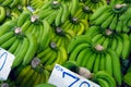 Green bananas on sale
