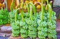 Green bananas in Yangon, Myanmar Royalty Free Stock Photo