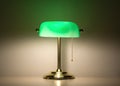 Green bankers lamp