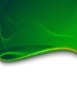 Green banner with green wave Royalty Free Stock Photo