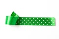 green banners ribbons label on white