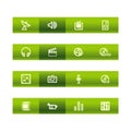 Green bar media icons