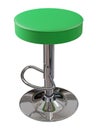 Green bar stool isolated on white background Royalty Free Stock Photo