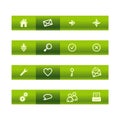 Green bar web icons Royalty Free Stock Photo