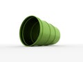 Green barell on white Royalty Free Stock Photo