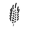 green barley plant glyph icon vector illustration