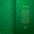 Green baroque invitation