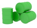 Green barrels natural fuel Royalty Free Stock Photo