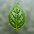 The background is softly blurred, emphasizing the leaf s freshness and details Royalty Free Stock Photo