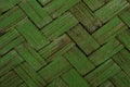 Green basket weave texture - background Royalty Free Stock Photo