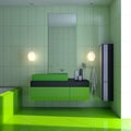 Green bathroom Royalty Free Stock Photo