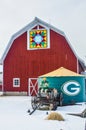 Green Bay Packers Silo and Quilt Barn