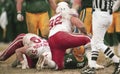 Brett Favre Sacked Angel Rubio #92 Royalty Free Stock Photo