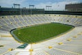 Lambeau Field, home of the NFL Green Bay Packers football team, as seen empty, no people, on Royalty Free Stock Photo