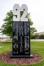 Memorial statue dedicated to Green Bay Packers player Reggie White Number 92, National