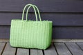 Green beach bag Royalty Free Stock Photo