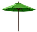 Green beach umbrella