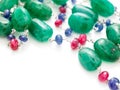 Green beads chain Royalty Free Stock Photo