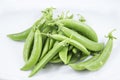 Green Bean on White Background Royalty Free Stock Photo