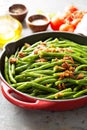 Green beans with caramelized pecans Royalty Free Stock Photo